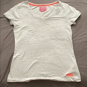 Superdry size medium vneck light grey